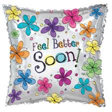 Balloon - Feel Better Soon Square Flowers