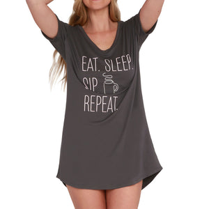 HM Sleep Shirt - Eat, Sleep, Sip, Repeat
