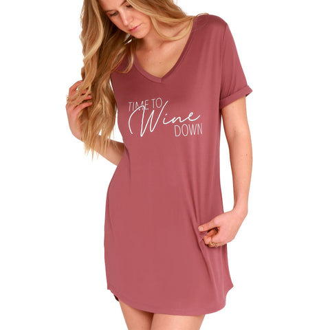 HM Sleep Shirt - Time to Wine Down
